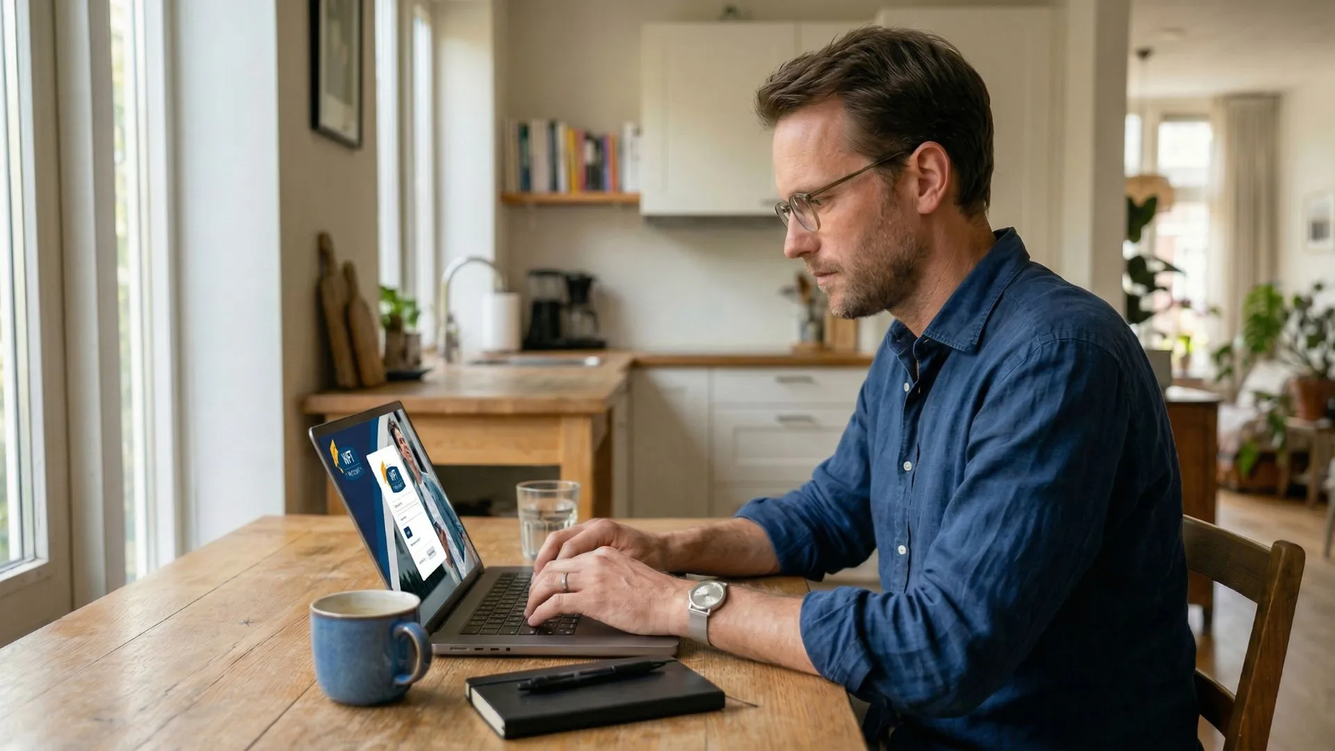 Man leert via e-learning – WFT Instituut