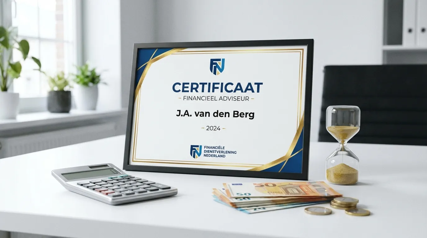 Professional die zijn Wft diploma bekijkt en de kosten berekent